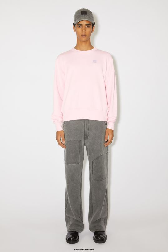 Acne Studios vaatteet vaalea pinkki 0VF2B977 pyöreäkauluksinen pusero - normaali istuvuus unisex