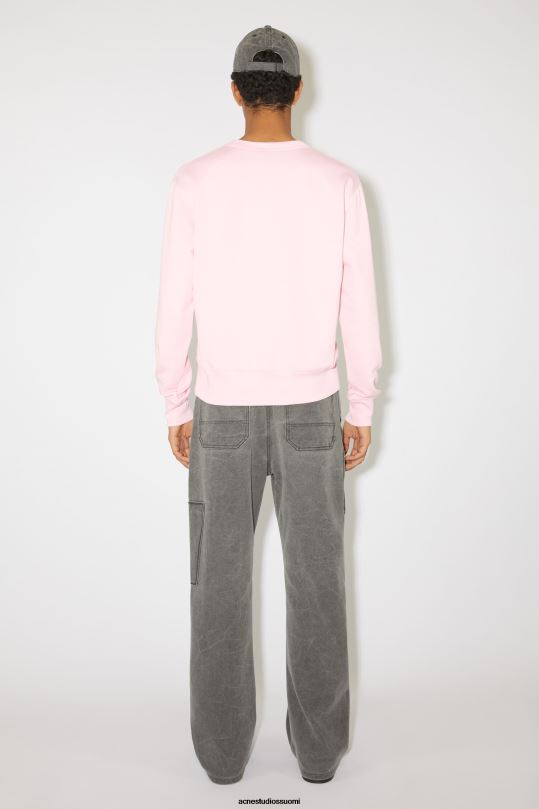 Acne Studios vaatteet vaalea pinkki 0VF2B977 pyöreäkauluksinen pusero - normaali istuvuus unisex