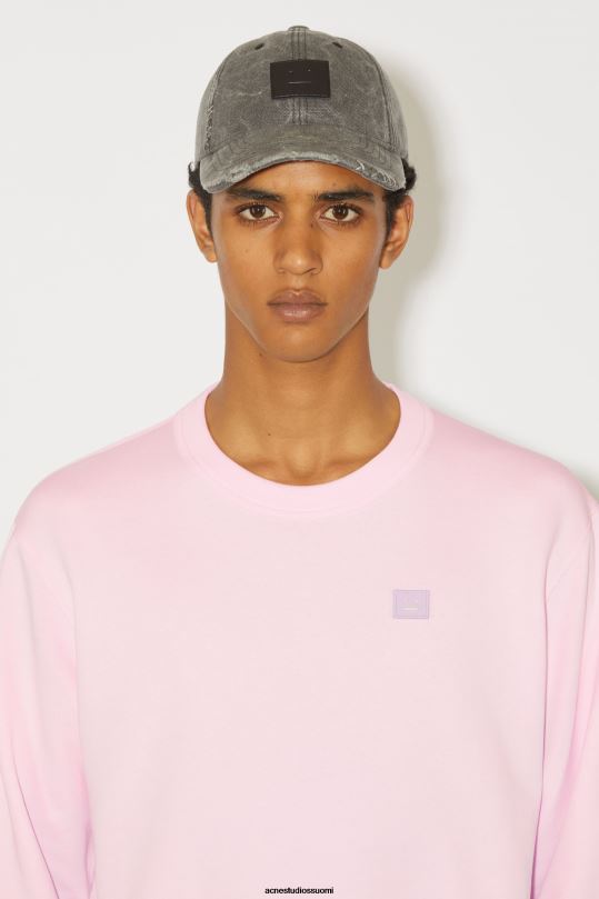Acne Studios vaatteet vaalea pinkki 0VF2B977 pyöreäkauluksinen pusero - normaali istuvuus unisex