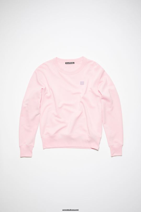 Acne Studios vaatteet vaalea pinkki 0VF2B977 pyöreäkauluksinen pusero - normaali istuvuus unisex