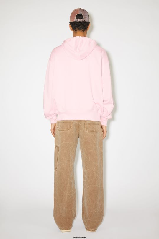 Acne Studios vaatteet vaalea pinkki 0VF2B979 hupullinen vetoketjullinen unisex pusero