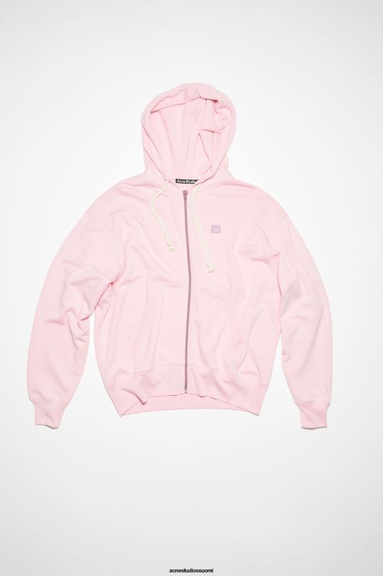 Acne Studios vaatteet vaalea pinkki 0VF2B979 hupullinen vetoketjullinen unisex pusero