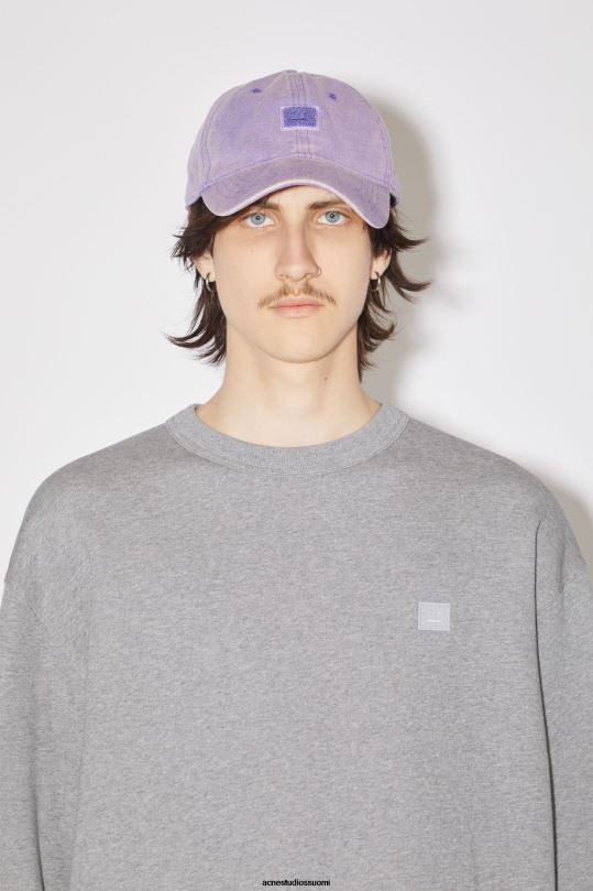 Acne Studios vaatteet vaaleanharmaa melansi 0VF2B1181 pyöreäkauluksinen collegepaita - rento istuvuus unisex