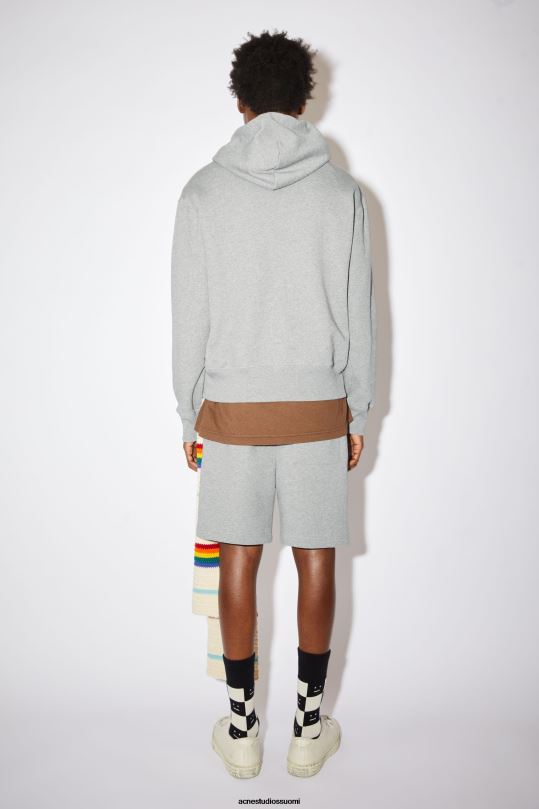 Acne Studios vaatteet vaaleanharmaa melansi 0VF2B1192 hupullinen collegepaita - normaali istuvuus unisex