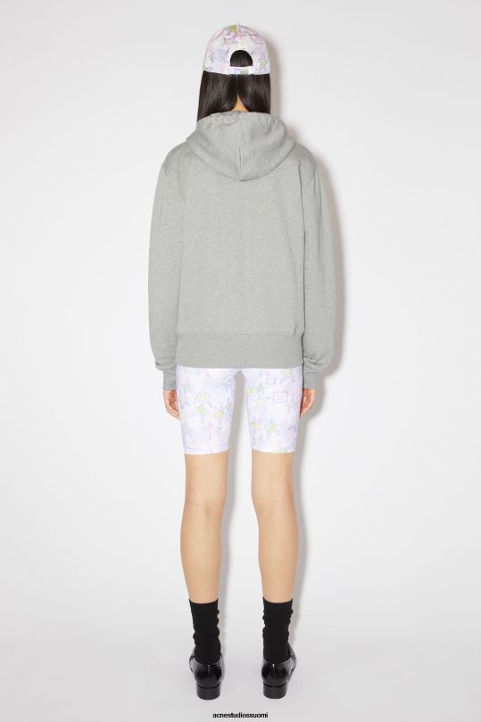 Acne Studios vaatteet vaaleanharmaa melansi 0VF2B151 hupullinen collegepaita - normaali istuvuus unisex
