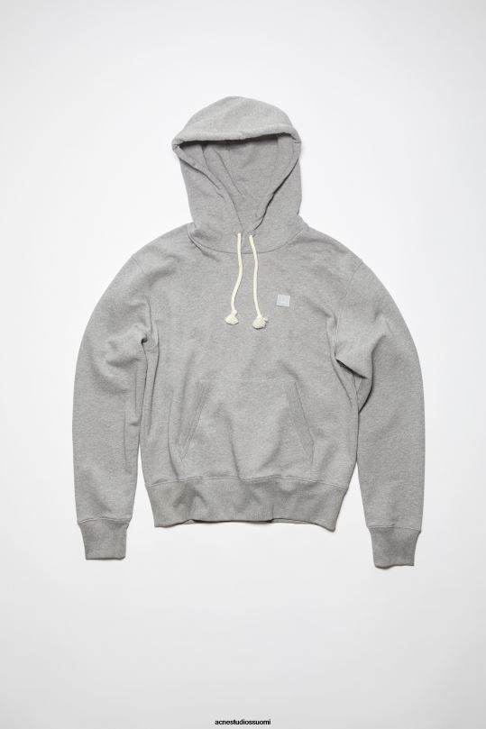 Acne Studios vaatteet vaaleanharmaa melansi 0VF2B151 hupullinen collegepaita - normaali istuvuus unisex
