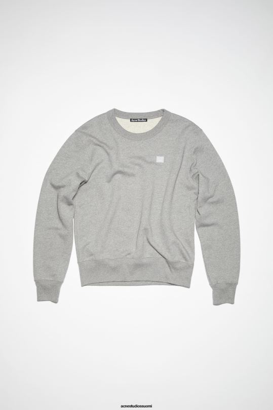 Acne Studios vaatteet vaaleanharmaa melansi 0VF2B157 pyöreäkauluksinen pusero - normaali istuvuus unisex