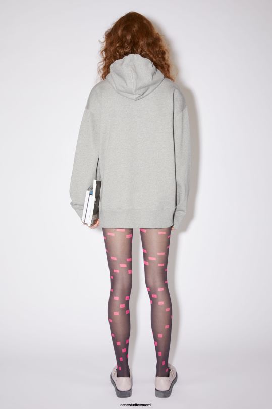 Acne Studios vaatteet vaaleanharmaa melansi 0VF2B412 hupullinen collegepaita - oversize fit unisex