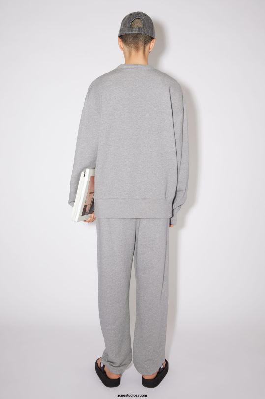 Acne Studios vaatteet vaaleanharmaa melansi 0VF2B415 pyöreäkauluksinen collegepaita - rento istuvuus unisex