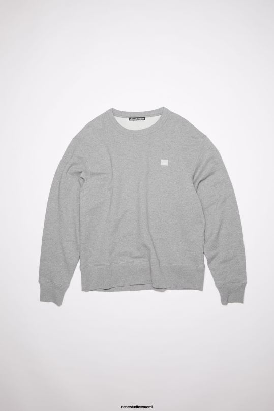 Acne Studios vaatteet vaaleanharmaa melansi 0VF2B430 pyöreäkauluksinen collegepaita - normaali istuvuus unisex