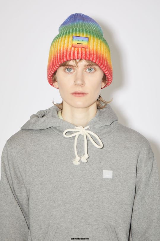 Acne Studios vaatteet vaaleanharmaa melansi 0VF2B432 hupullinen collegepaita - normaali istuvuus unisex