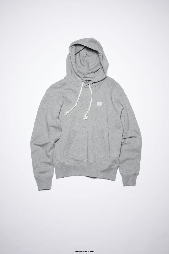 Acne Studios vaatteet vaaleanharmaa melansi 0VF2B432 hupullinen collegepaita - normaali istuvuus unisex