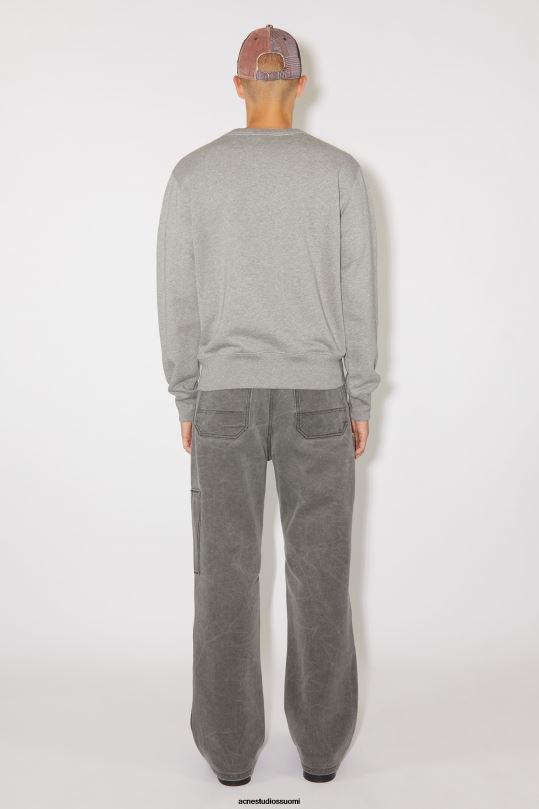 Acne Studios vaatteet vaaleanharmaa melansi 0VF2B978 pyöreäkauluksinen pusero - normaali istuvuus unisex