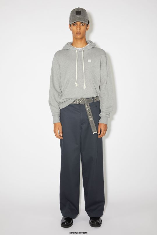 Acne Studios vaatteet vaaleanharmaa melansi 0VF2B983 hupullinen collegepaita - normaali istuvuus unisex