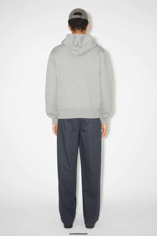 Acne Studios vaatteet vaaleanharmaa melansi 0VF2B983 hupullinen collegepaita - normaali istuvuus unisex