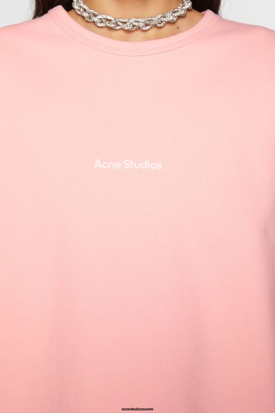 Acne Studios vaatteet vaaleanpunainen 0VF2B138 pyöreä kaula-aukkoinen pusero