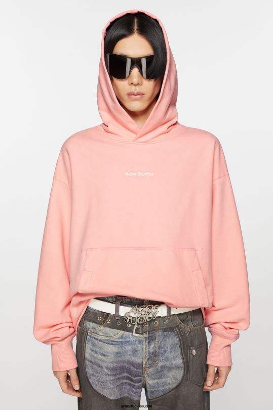 Acne Studios vaatteet vaaleanpunainen 0VF2B965 leimalogollinen huppari