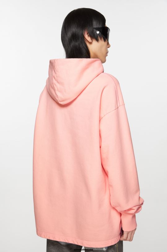 Acne Studios vaatteet vaaleanpunainen 0VF2B965 leimalogollinen huppari